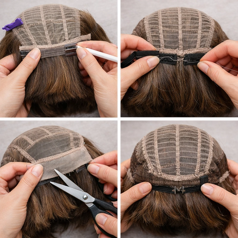 how to make a hand tied wig smaller