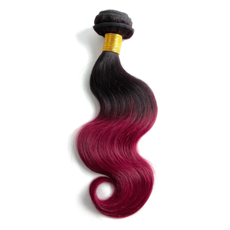 ombre burgundy hair bundles
