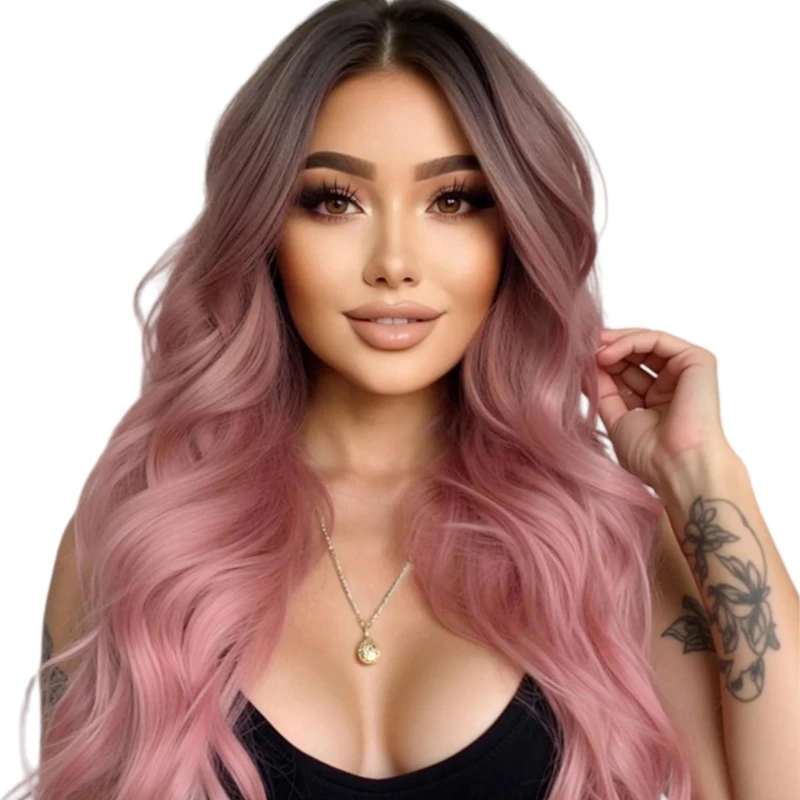 pink balayage wig
