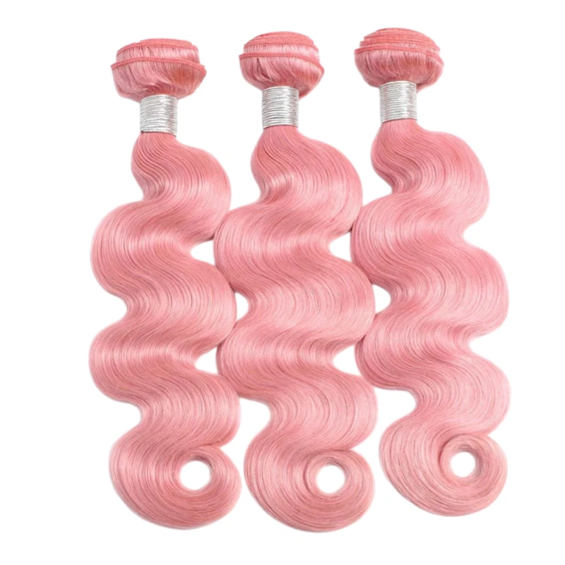 pink human hair bundles