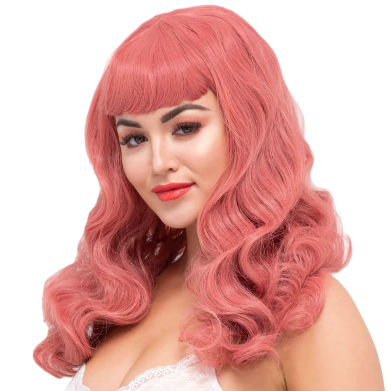 pink wig with fringe