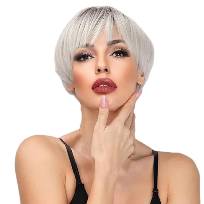 pixie cut wig with bangs