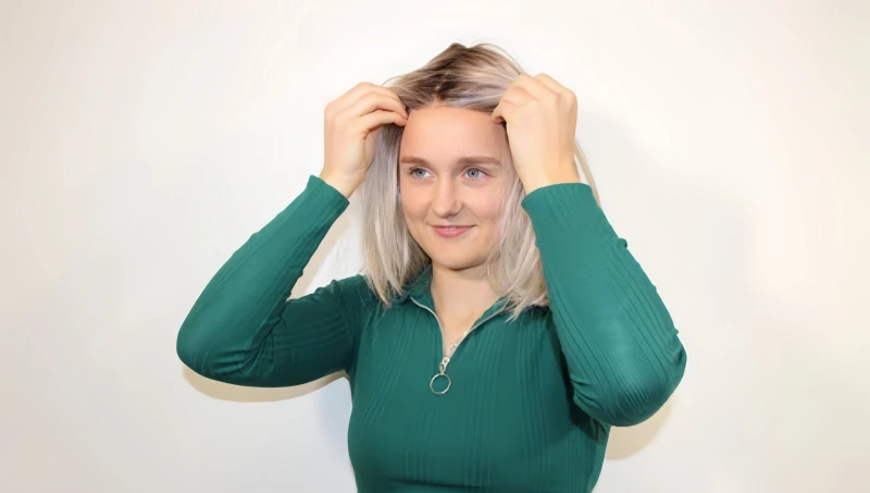 How to Make a Hand Tied Wig Smaller? Step by Step Guide 1 putting your wig on your head