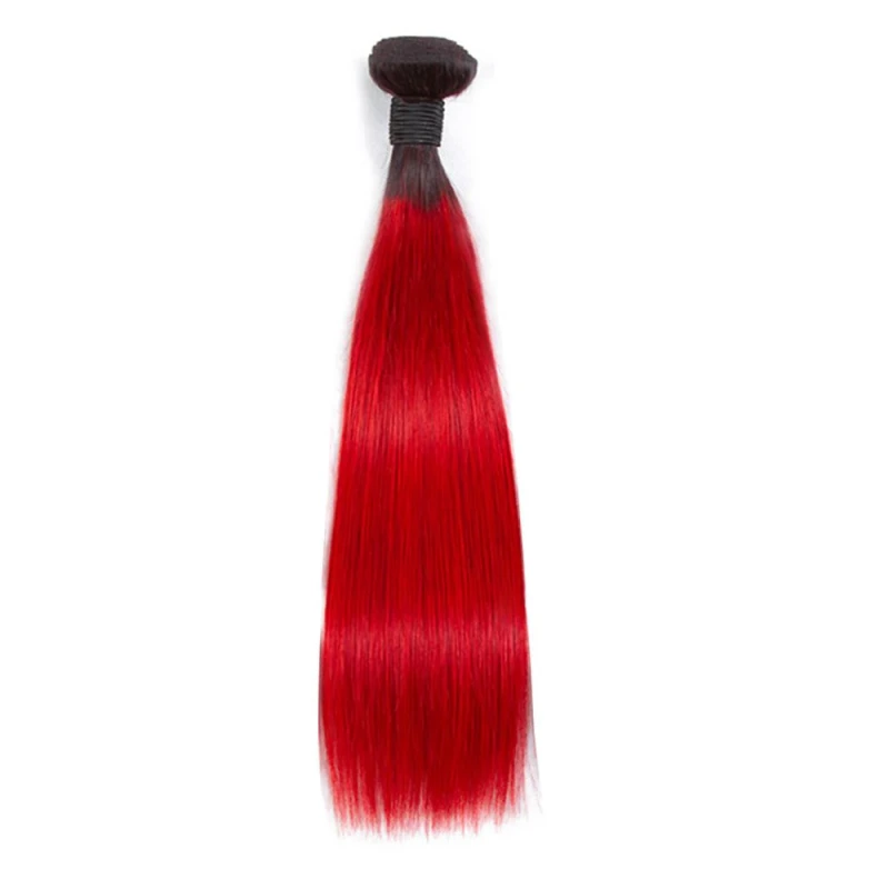 red ombre hair bundles