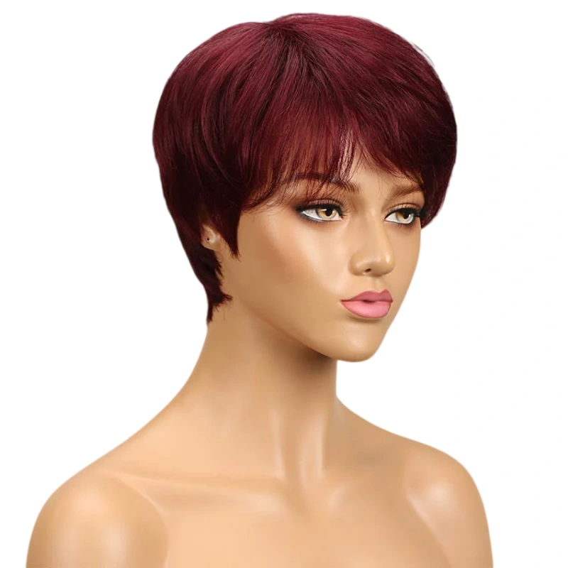 red pixie cut wig