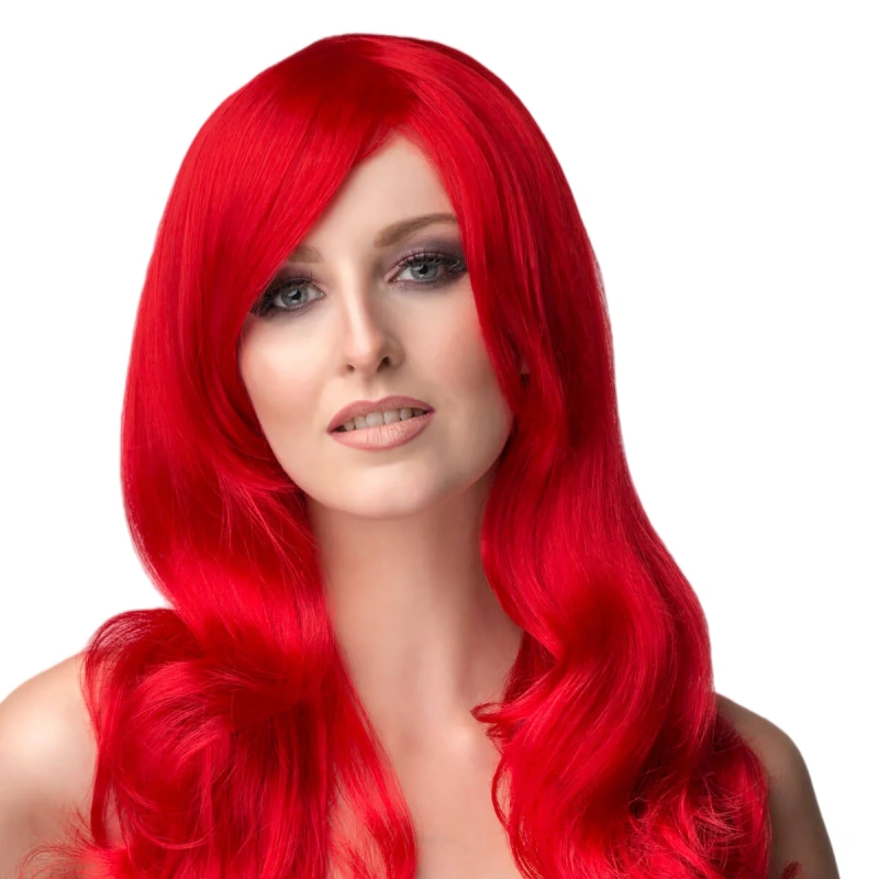 red transparent lace wig