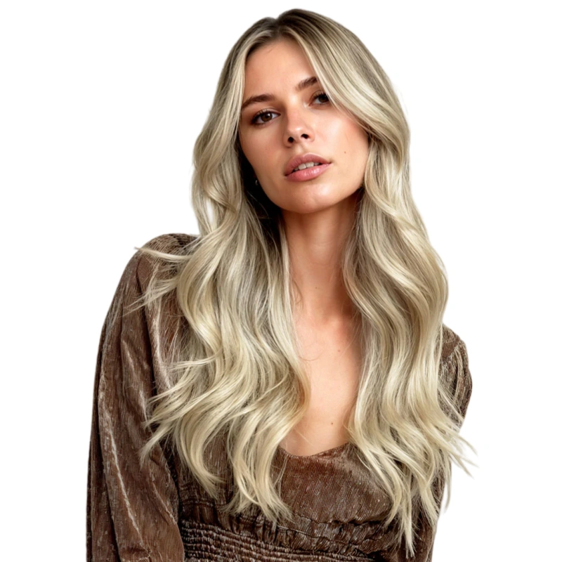 ash blonde clip in hair extensions