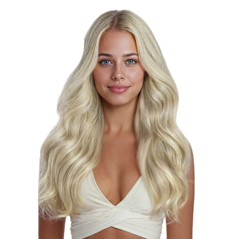 ash blonde hair extensions weft