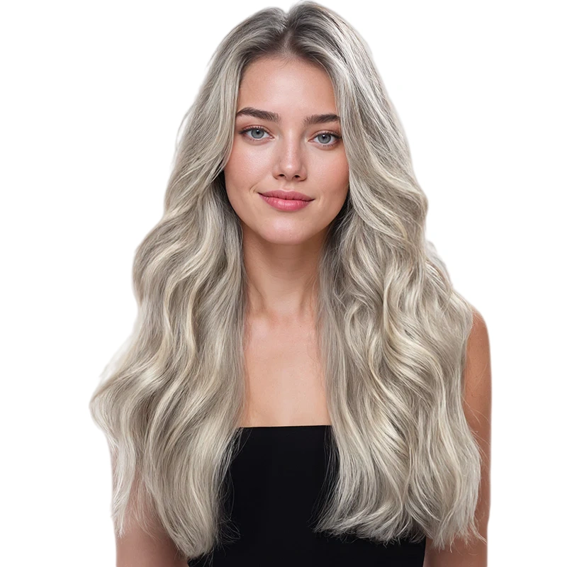 ash blonde tape in hair extensions