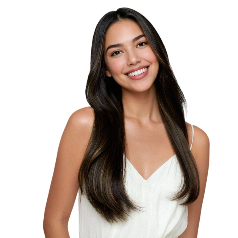 balayage clip in human hair extensions