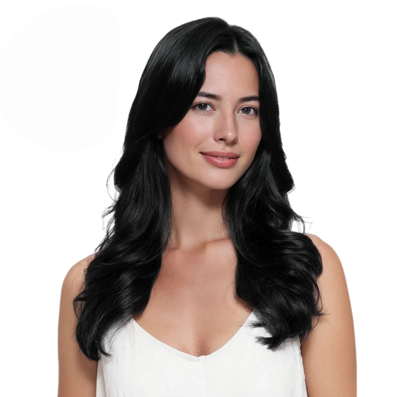 black human hair clip in extensions