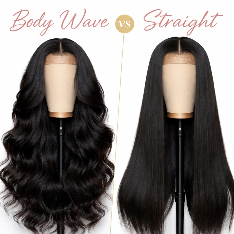 body wave vs straight wig