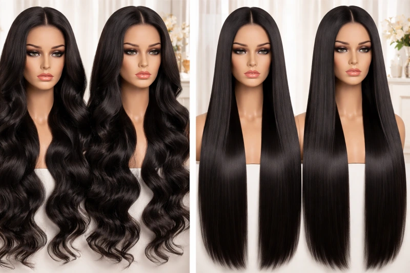 body wave wigs vs straight wigs