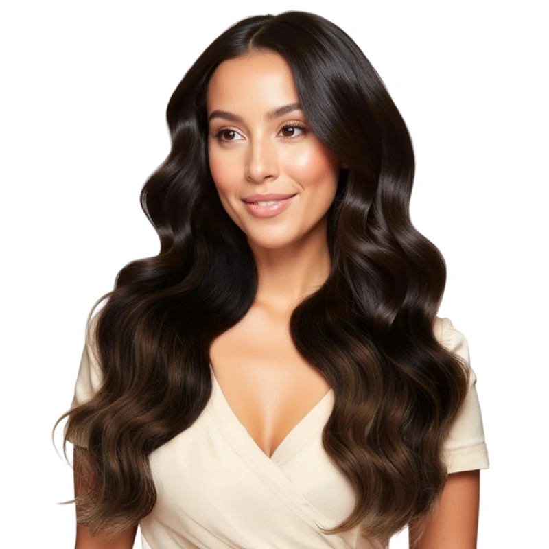 brown wavy hair extensions