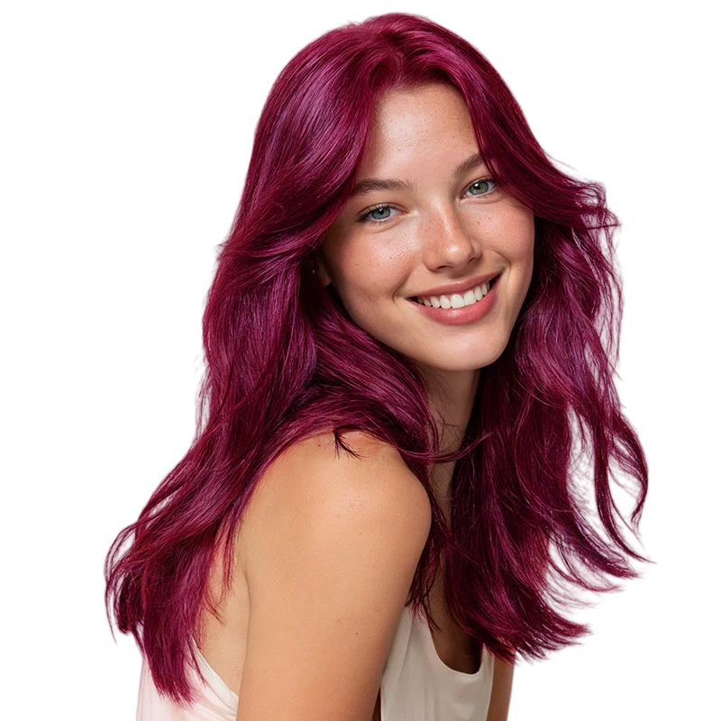 burgundy clip in human hair extensions