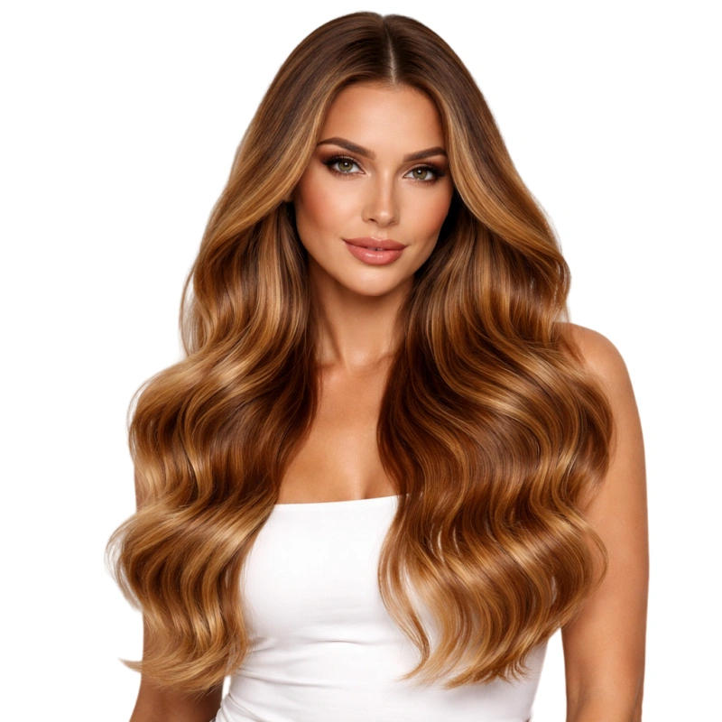 copper balayage hair extensions