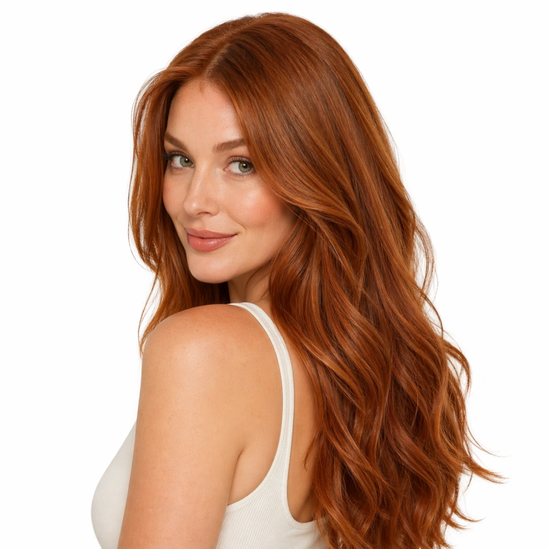 copper clip in human hair extensions