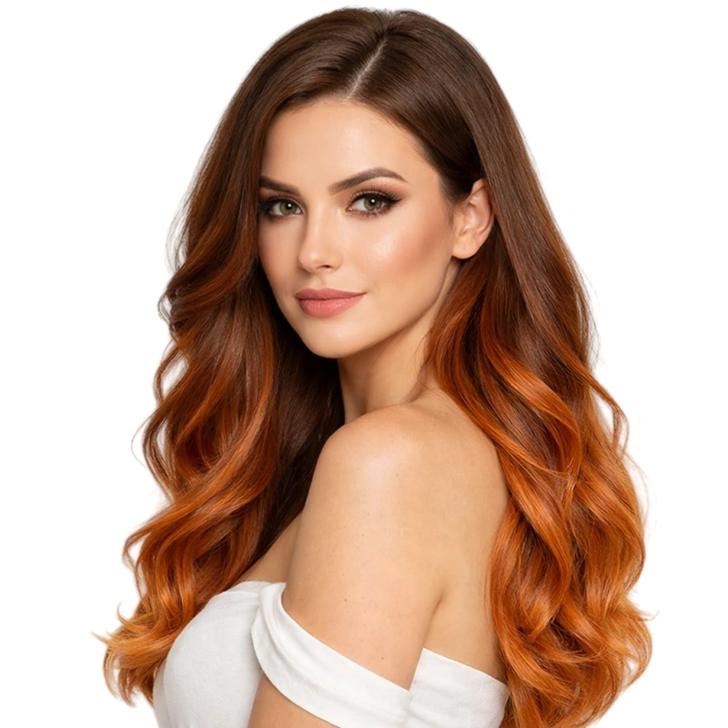 copper ombre hair extensions