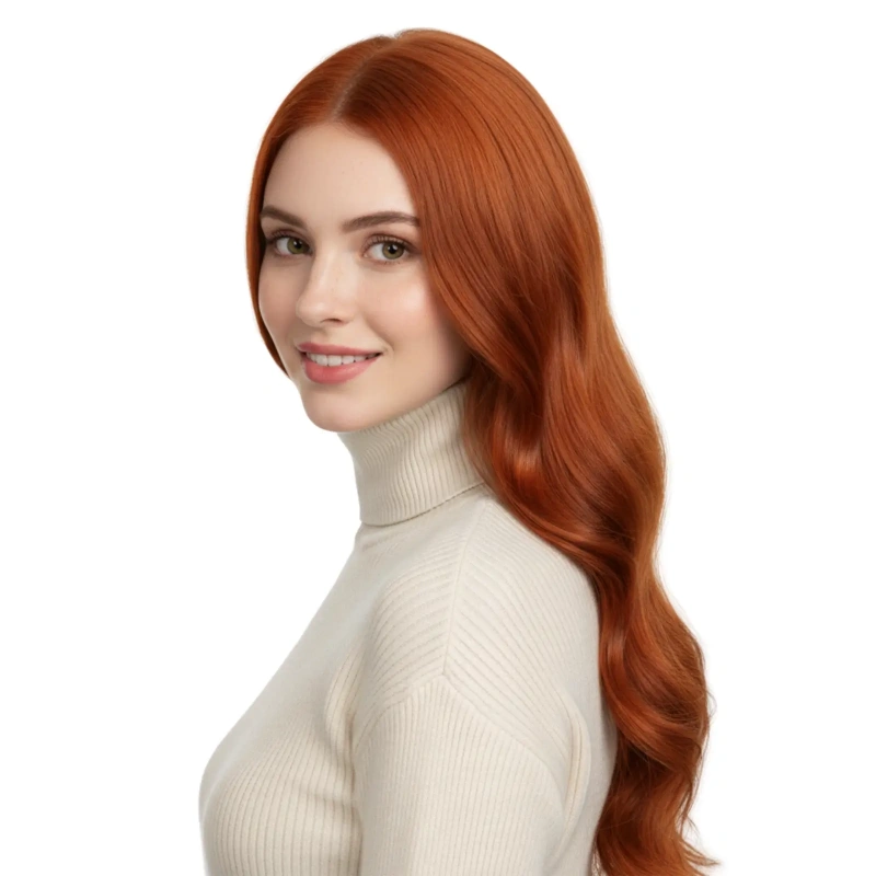 copper weft hair extensions