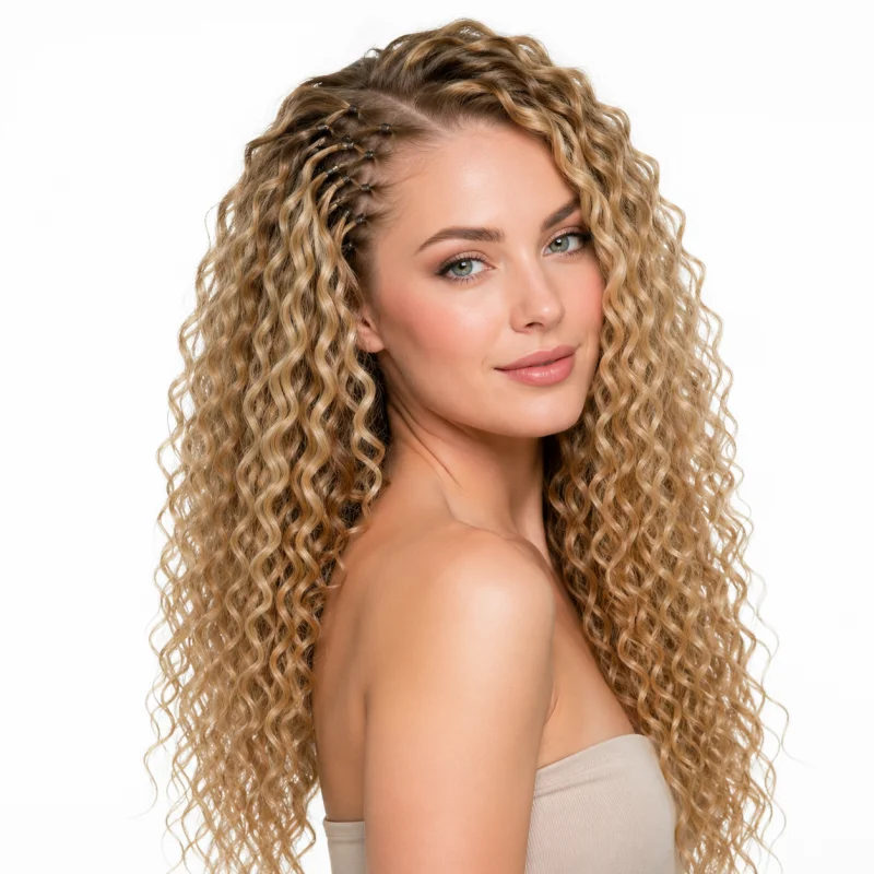 curly micro bead hair extensions