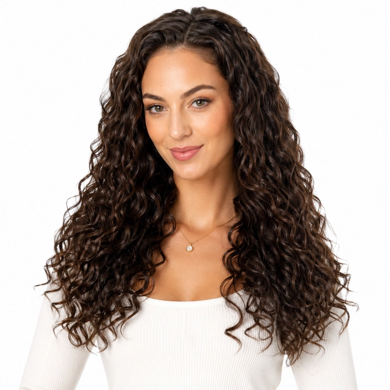 dark brown curly hair extensions