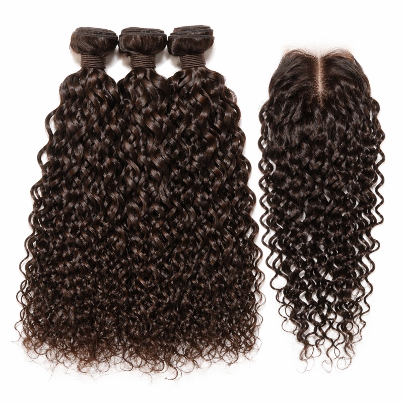 dark brown curly human hair extensions