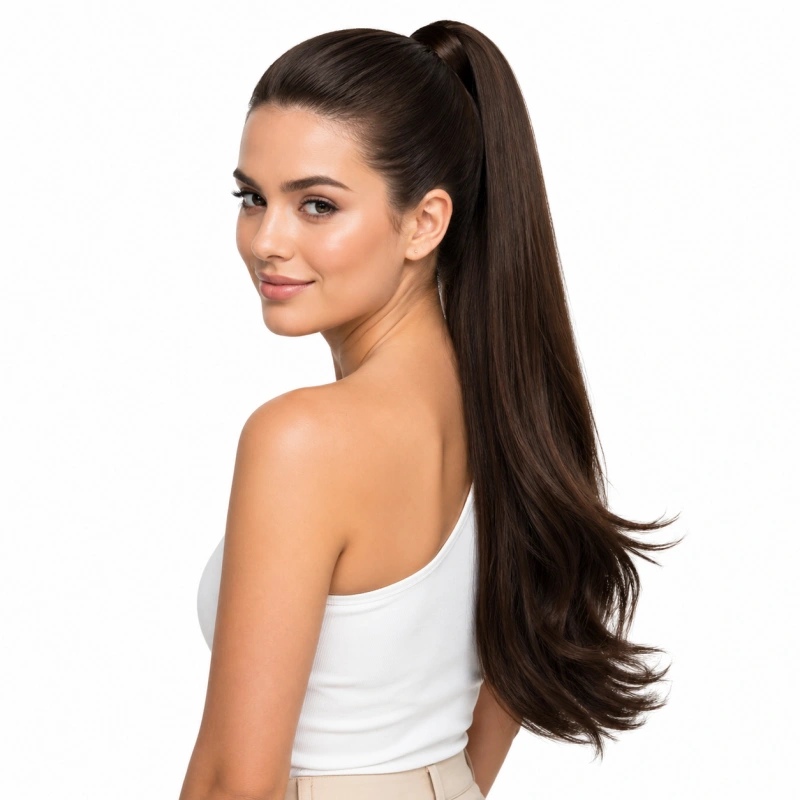 dark brown ponytail hair extension