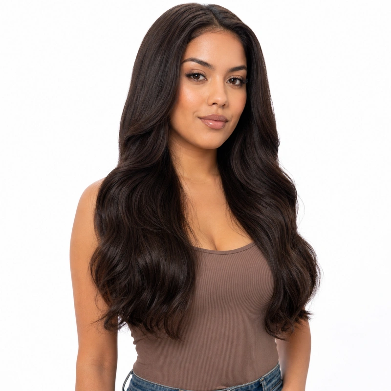 dark brown sew in hair extensions