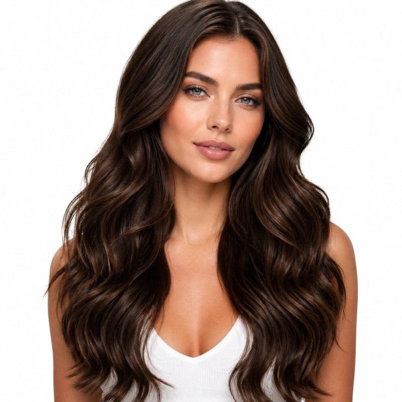 dark brown wavy hair extensions
