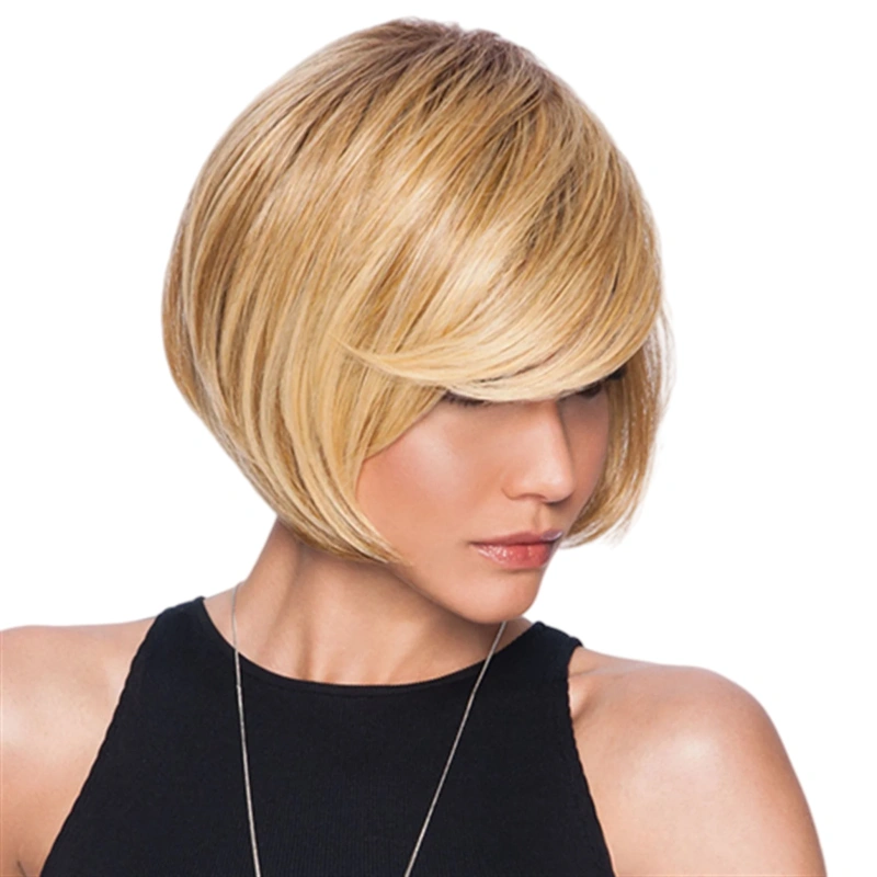 layered bob wig with bangs