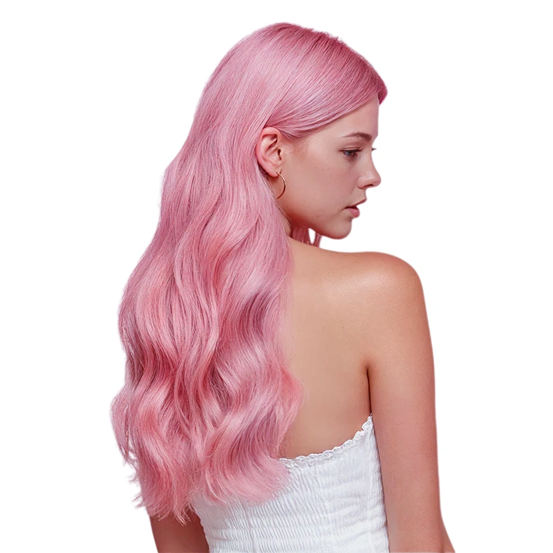 pink tape in human hair extensions