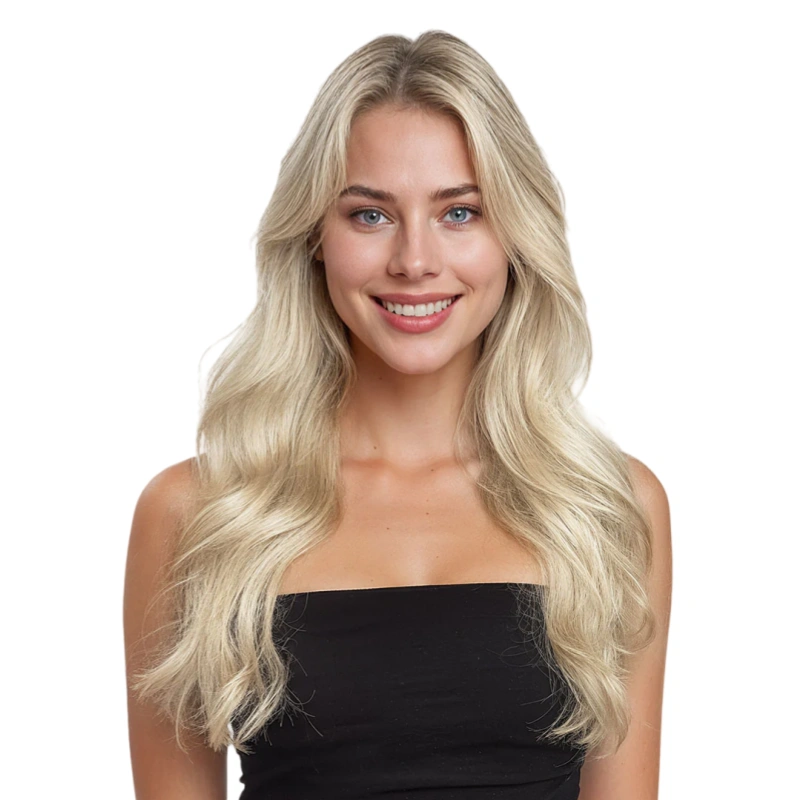 platinum blonde clip hair extensions