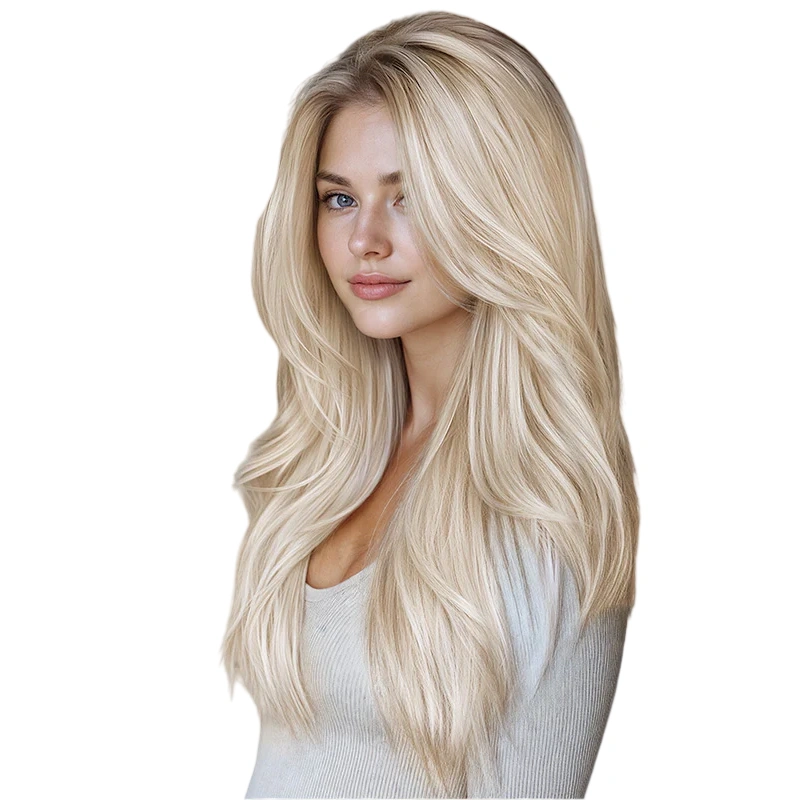 platinum blonde weft extensions