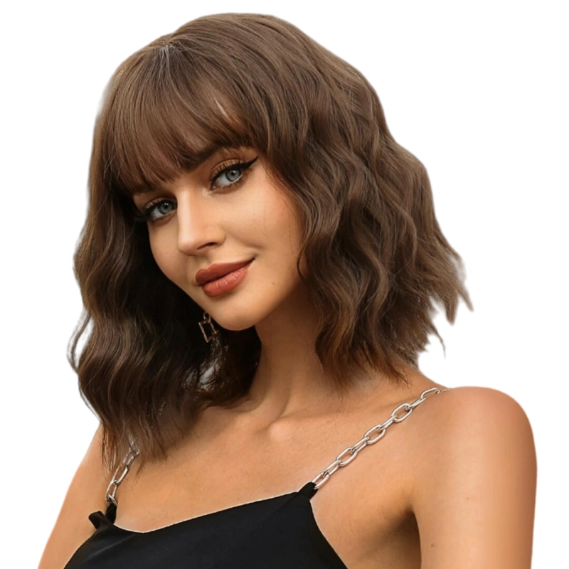 short wavy bob wigs