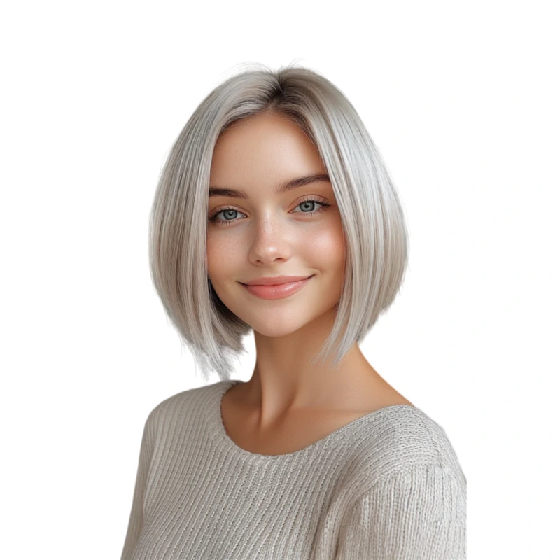 straight bob hd lace front wig