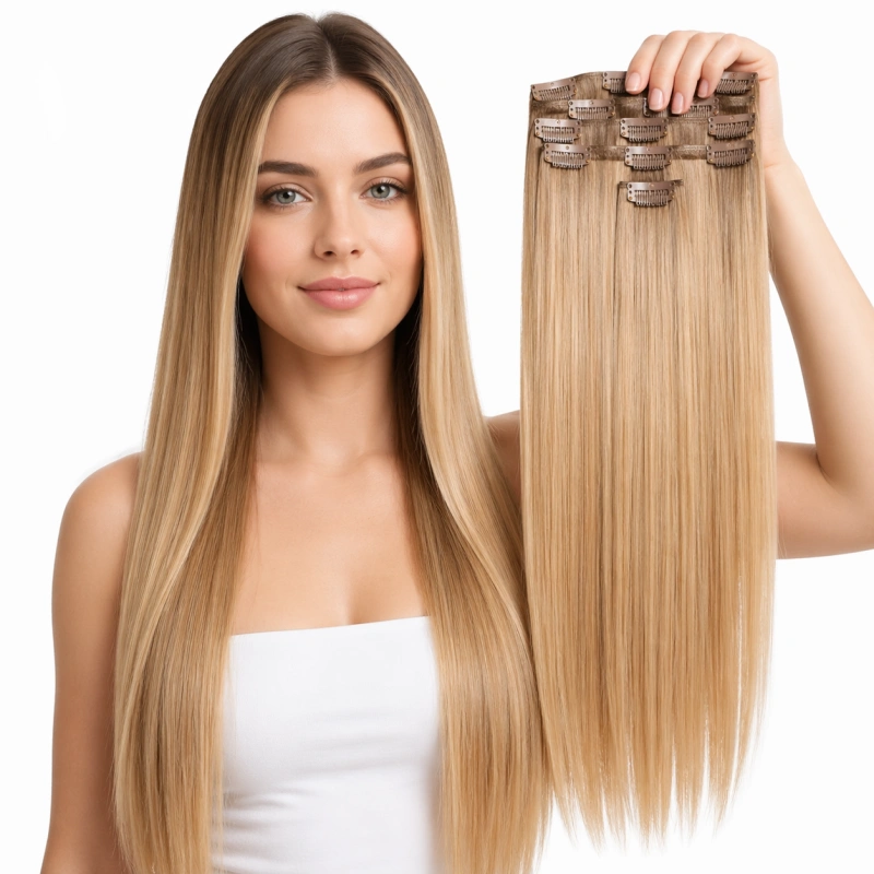 straight clip in human hair extensions