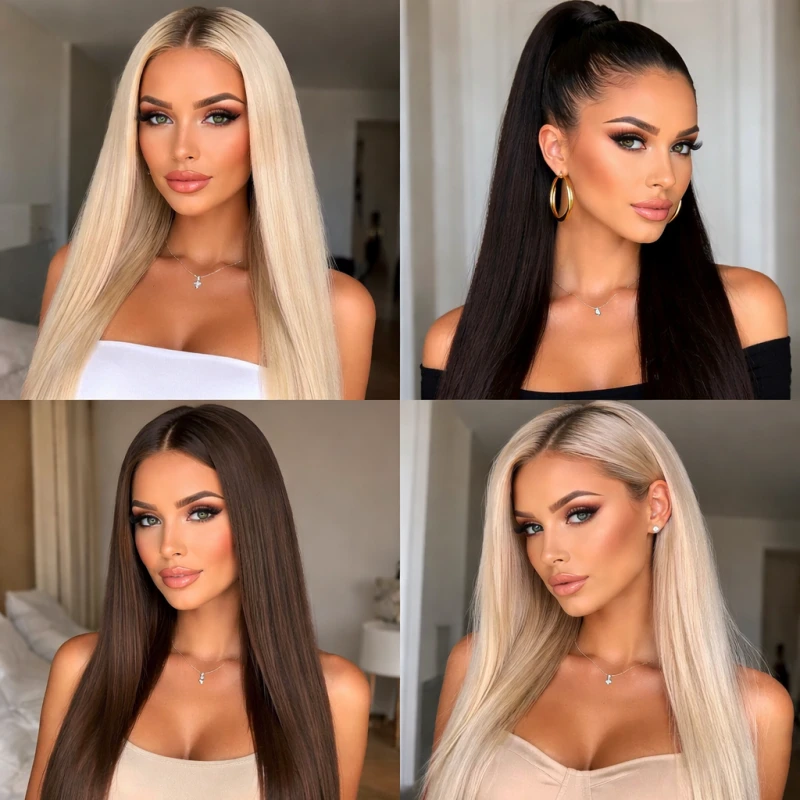 straight lace front wig hairstyles