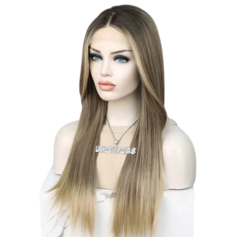 straight ombre lace front wig