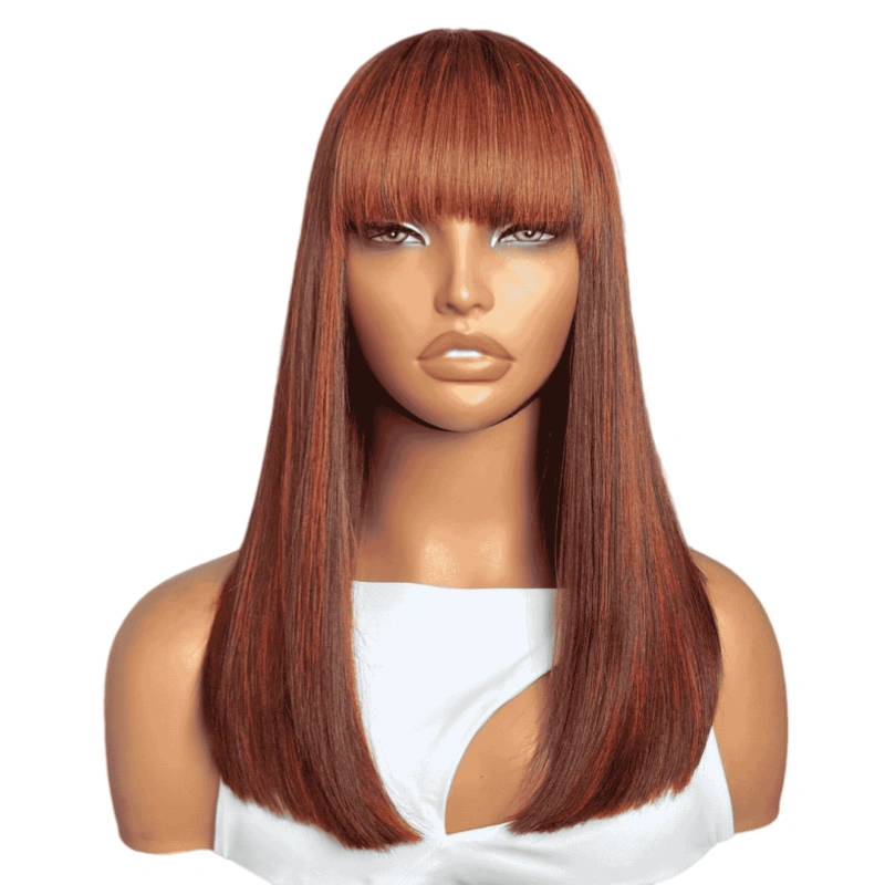 virgin hair wig with bangs