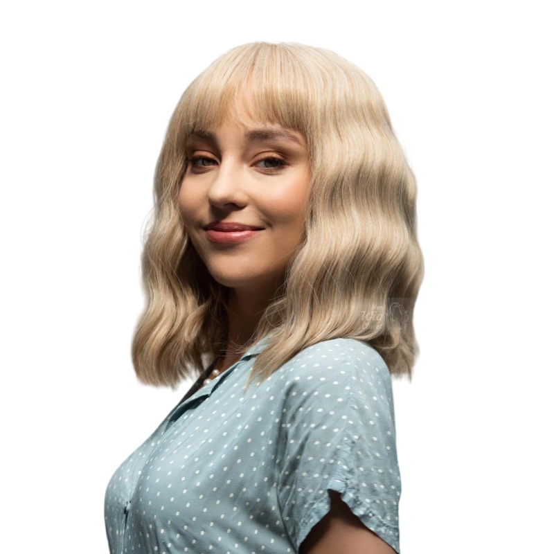 wavy bob wig with bangs
