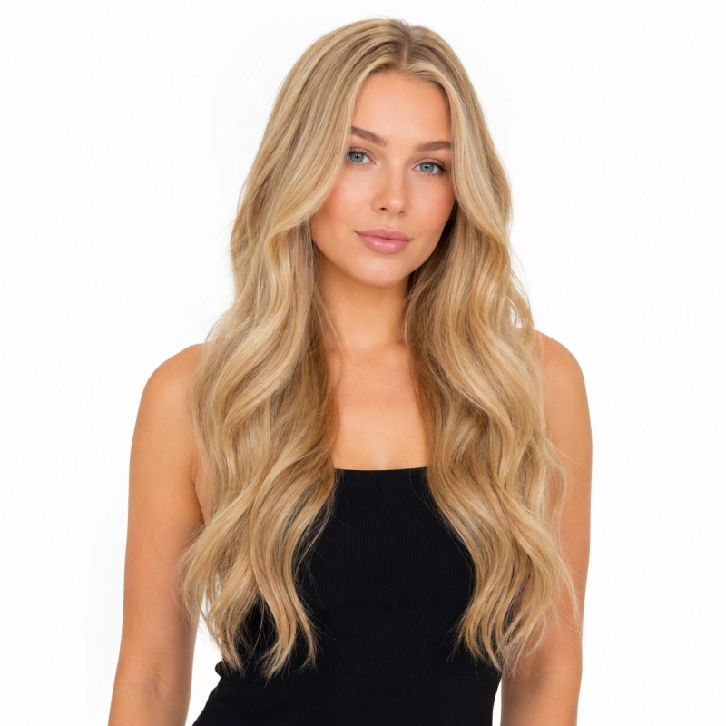 blonde micro bead hair extensions​