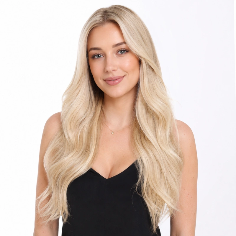 blonde nano hair extensions