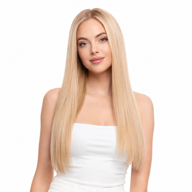blonde straight hair extensions​