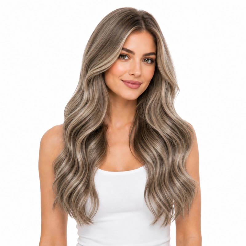 dark ash blonde hair extensions