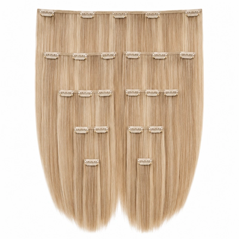 double drawn clip in hair extensions