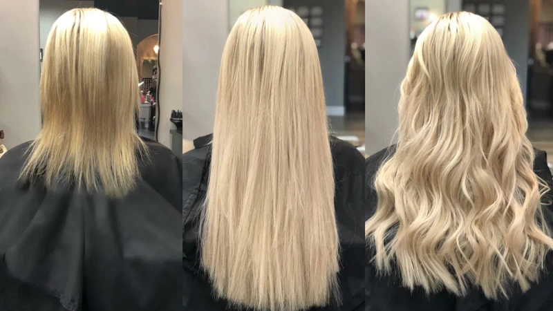 Keratin Hair Extensions on Short Hair: What You Need to Know 2 how keratin hair extensions are applied to short hair