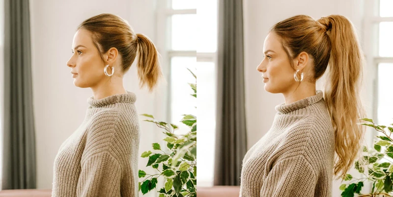 7 Best Ponytail Hair Extensions for Fine Hair Reviewed 2 luxy hair remy human hair ponytails