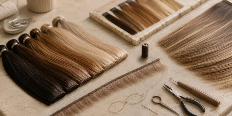materials used in genius hair weft extensions