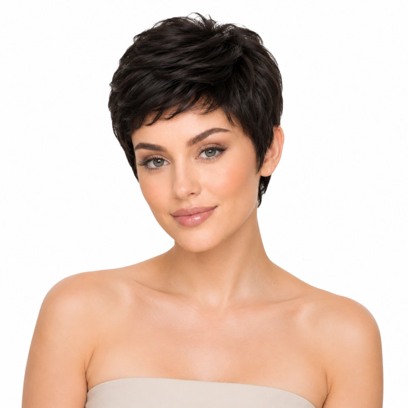 pixie cut wig with lace closure