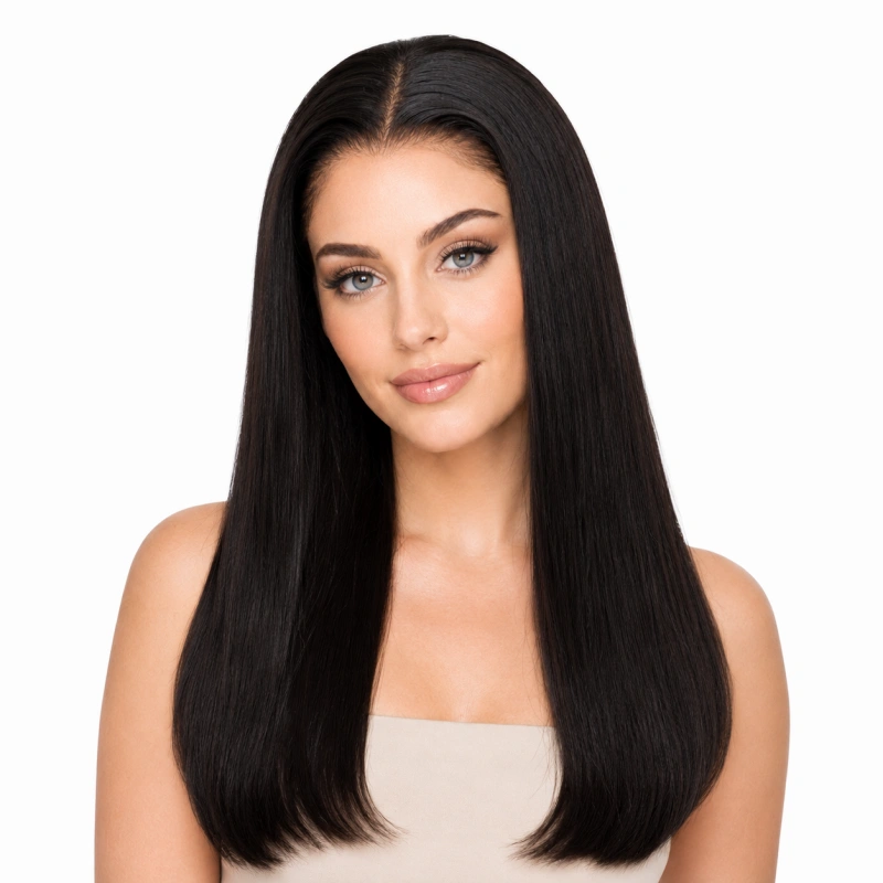 straight lace closure wig